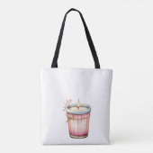 フローラモダンデイジーピガーリーンク トートバッグ (裏面)