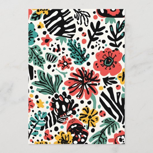 フローラモダンデザインカード メニュー (正面)