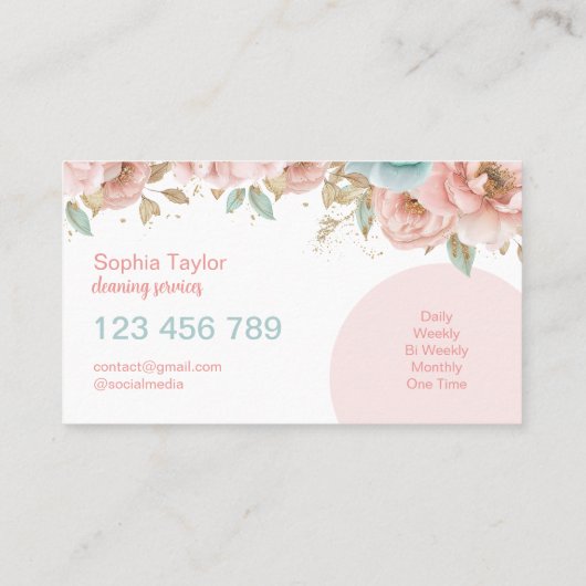 フローラモダンハウス清掃サービス 名刺 (裏面)