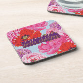 フローラモダンハローダーリングスクエアコースター コースター (左側)