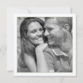 フローラモダンハート結婚式の日付の保存 セーブザデート (裏面)