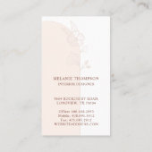 フローラモダンバラアーチ玄関フロントドアブラウン 名刺 (裏面)