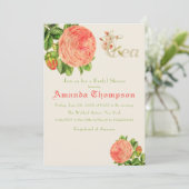フローラモダンバラティーパーティーブランチブライダルシャワー 招待状 (スタンド正面)