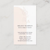 フローラモダンバラ美しいフォトアーチピンク 名刺 (裏面)