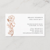 フローラモダンバラ金ゴールドモノグラムリースブラック 名刺 (裏面)