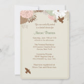 フローラモダンバードシャワー 招待状 (裏面)