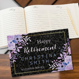 フローラモダンパステルウォーターカラーリタイアメントパーティー ゲストブック