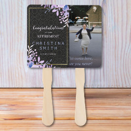 フローラモダンパステルウォーターカラーリタイアメントパーティー ハンドファン