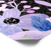 フローラモダンパステルウォーターカラーリタイアメントパーティー ポスター (角)