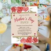 フローラモダンパーティーマザーズデイブランチ招待状