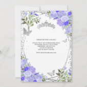 フローラモダンパープルグラムシルバーティアラキンセアニラ 招待状 (裏面)