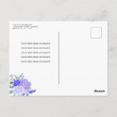 フローラモダンパープルシルバーグレーティアラキンセアニラ ポストカード (裏面)