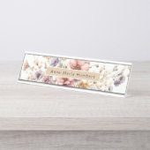 フローラモダンピガーリーッエレガントスタイリッシュ デスクネームプレート (正面)