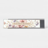 フローラモダンピガーリーッエレガントスタイリッシュ デスクネームプレート (正面)