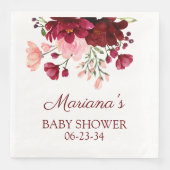 フローラモダンピンクガール赤ちゃんシャワー (正面)