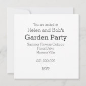 フローラモダンピンクダリアカルマフチアナフラワー 招待状 (裏面)