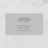 フローラモダンピンク灰色の野草 名刺 (裏面)