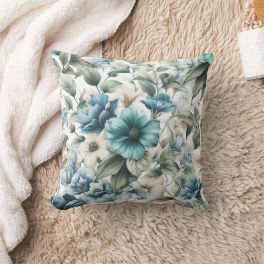 フローラモダンブガーリーエレガントスタイリッシュ クッション (ブランケット)