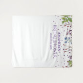 フローラモダンブライダルシャワーフォトブース背景 タペストリー (正面(横))