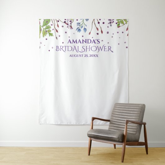 フローラモダンブライダルシャワーフォトブース背景 タペストリー (インサイチュ)