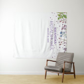 フローラモダンブライダルシャワーフォトブース背景 タペストリー (インサイチュ(横))