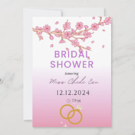 フローラモダンブライダルシャワー招待 招待状