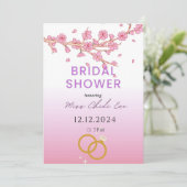 フローラモダンブライダルシャワー招待 招待状 (スタンド正面)