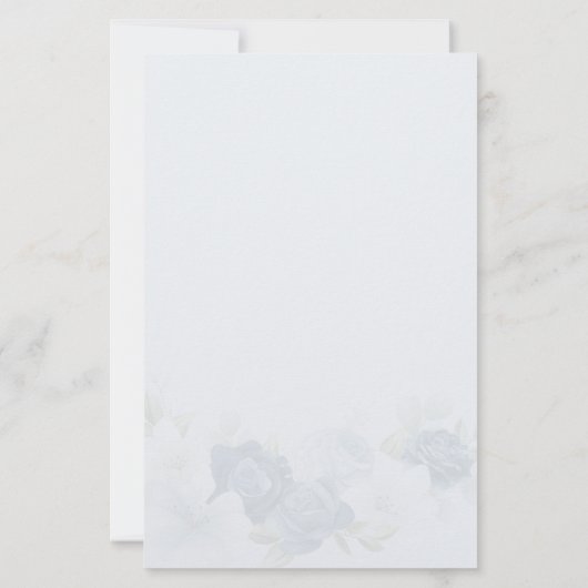 フローラモダンブライダルシャワー植物学招待状 便箋 (裏面)