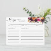 フローラモダンブルガンディテラコッタピンクレシピカード (スタンド正面)