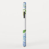 フローラモダンブルーアジサイの水彩色モノグラム Case-Mate iPhoneケース (裏面/右)