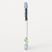 フローラモダンブルーアジサイの水彩色モノグラム Case-Mate iPhoneケース (裏面/左)