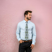 フローラモダンブルーチューリップ植物学エレガント校 ネクタイ