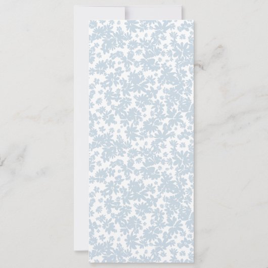 フローラモダンブルー30th誕生日招待状 招待状 (裏面)