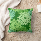 フローラモダンプリントライムグリーン クッション (ブランケット)