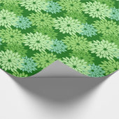 フローラモダンプリントライムグリーン ラッピングペーパー (角)