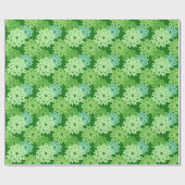 フローラモダンプリントライムグリーン ラッピングペーパー (フラット)