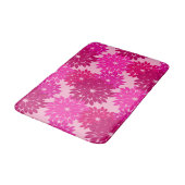 フローラモダンプリント、ピンク、明るい赤紫色、ワイン バスマット (アングル)