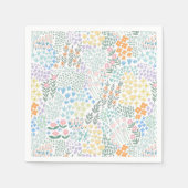 フローラモダンベビー開花ベビーシャワー スタンダードカクテルナプキン (正面)