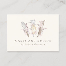 フローラモダンベーカリーパティシエベーキング器 名刺