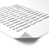 フローラモダンホワイトマンダラ。ウェディング ポスター (角)