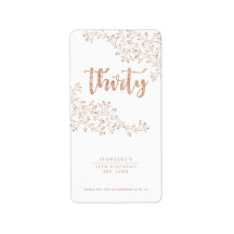 フローラモダンホワイト&バラ金ゴールド30th Birthday