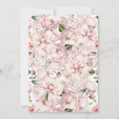 フローラモダンボウガールベビーシャワー 招待状 (裏面)