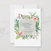 フローラモダンボタニカルシエレガントックサンキュー サンキューカード (裏面)