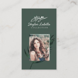 フローラモダンボタニックラインアートロゴ&フォトハンター 名刺