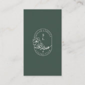 フローラモダンボタニックラインアートロゴ&モノグラム 名刺 (正面)