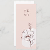 フローラモダンボヘミアンバラ結婚のメニュー メニュー (正面/裏面)