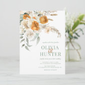 フローラモダンボヘミアン結婚セージ 招待状 (スタンド正面)