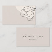 フローラモダンボヘミ結婚アン護衛カード プレイスカード (正面/裏面)