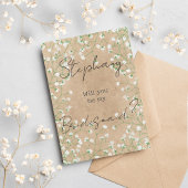 フローラモダンボホシック私の花嫁のメイド 招待状