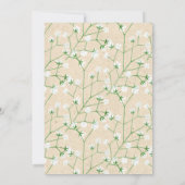 フローラモダンボホシック私の花嫁のメイド 招待状 (裏面)